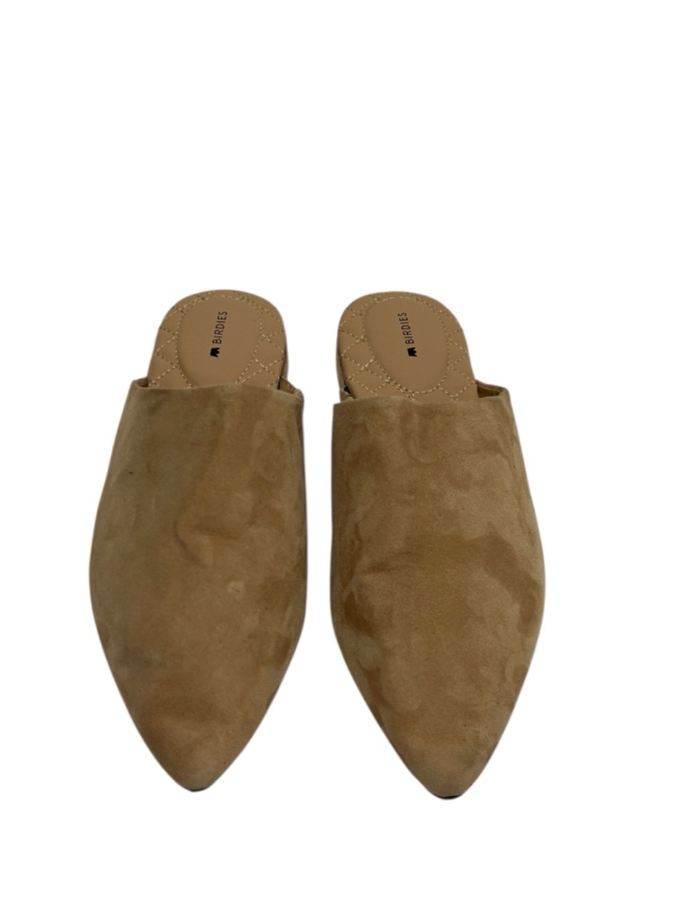 Birdies Women’s “The Lark” Beige Suede Mule Slide Shoes, Sz 10, Comfort